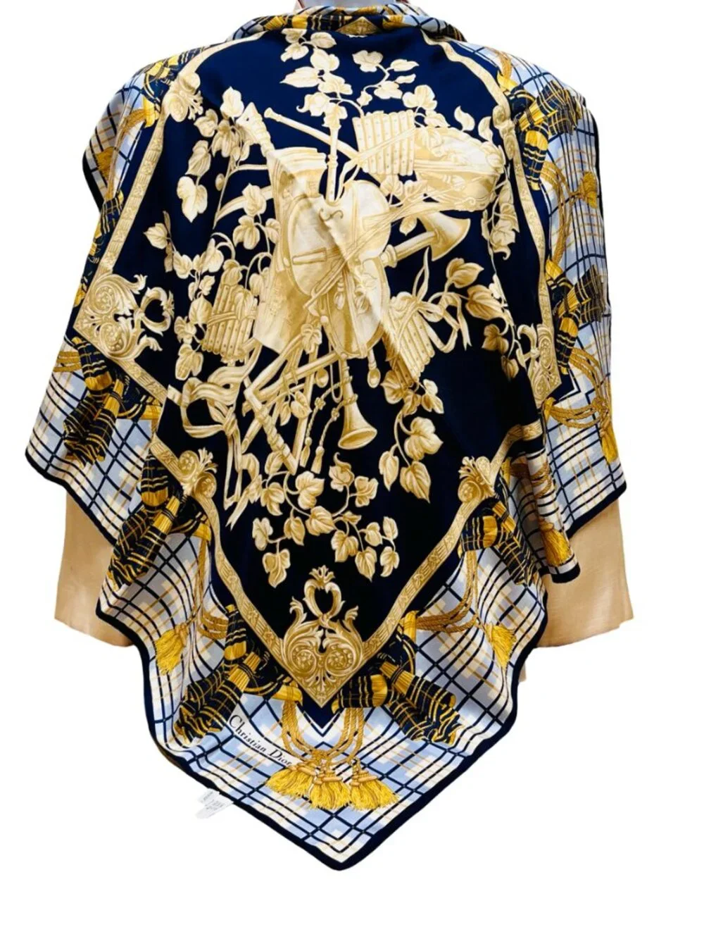 Christian Dior Pour  Silk Scarf Satin 35